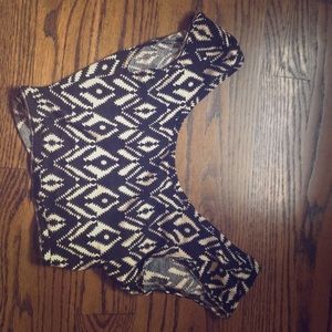 Aztec print crop top